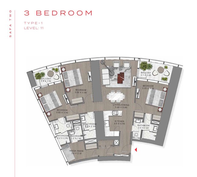 3-Bedroom Apartment