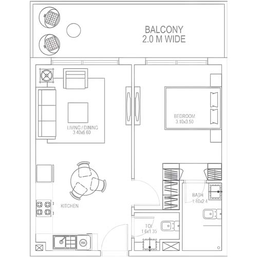1-Bedroom Units