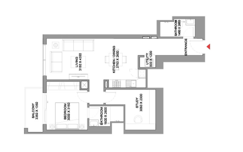 1.5-Bedroom Apartment