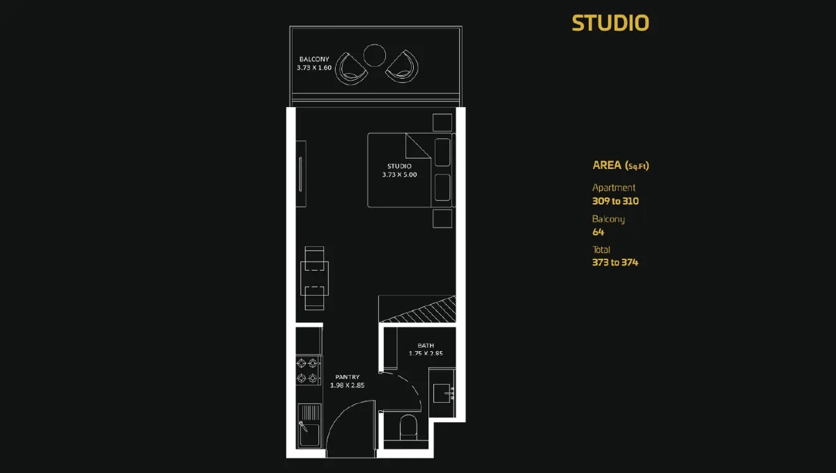 Studio-Bedroom Apartment