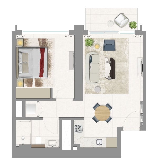 1 Bedroom apartment