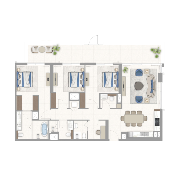 3-Bedroom Apartment