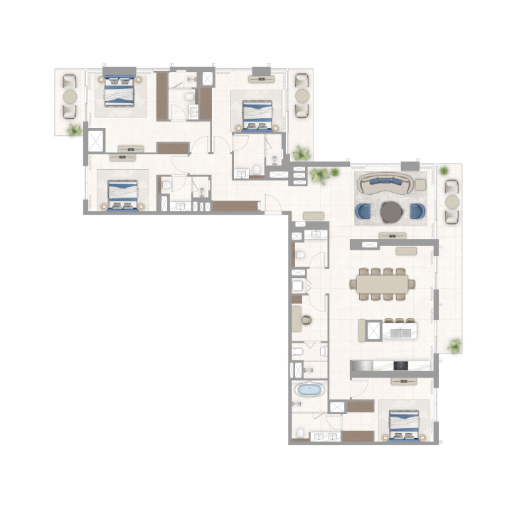 4-Bedroom Apartment