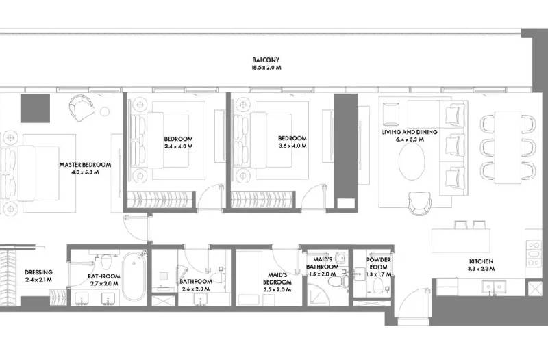 3-Bedroom Apartment