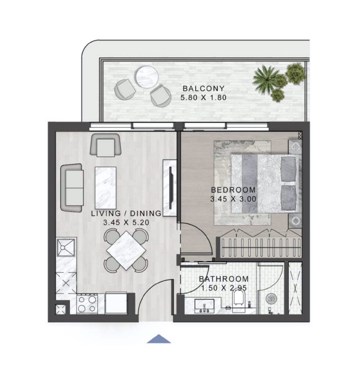 1-Bedroom Apartment