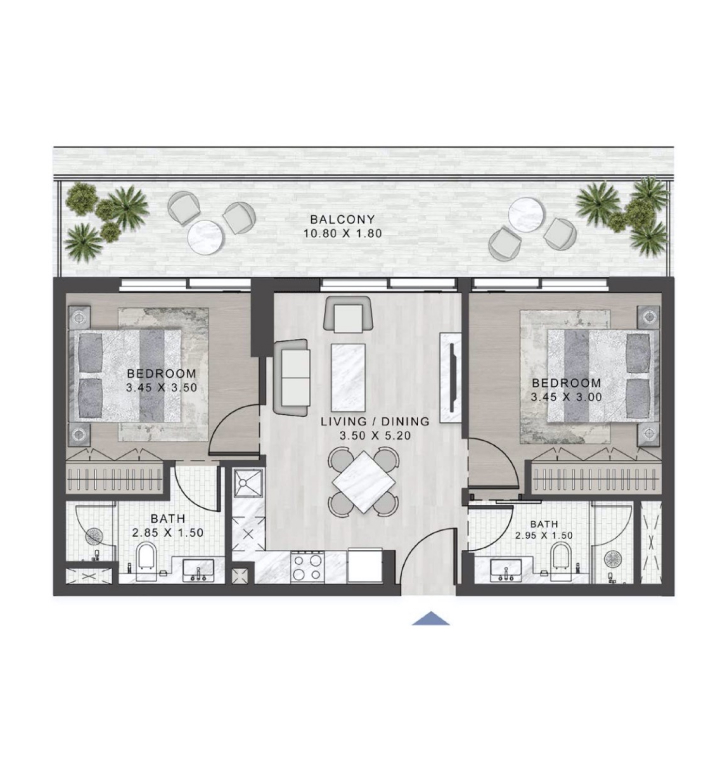 2-Bedroom Apartment