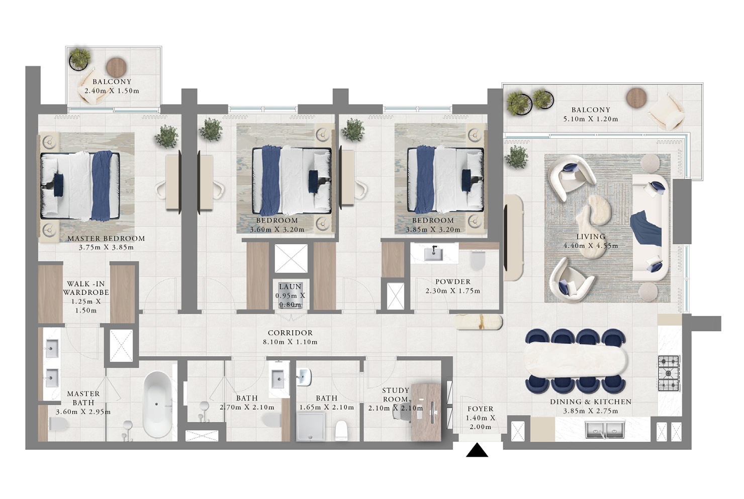 3-Bedroom Apartment