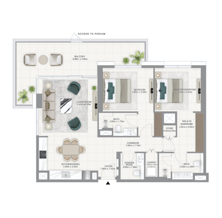 2-Bedroom Apartment