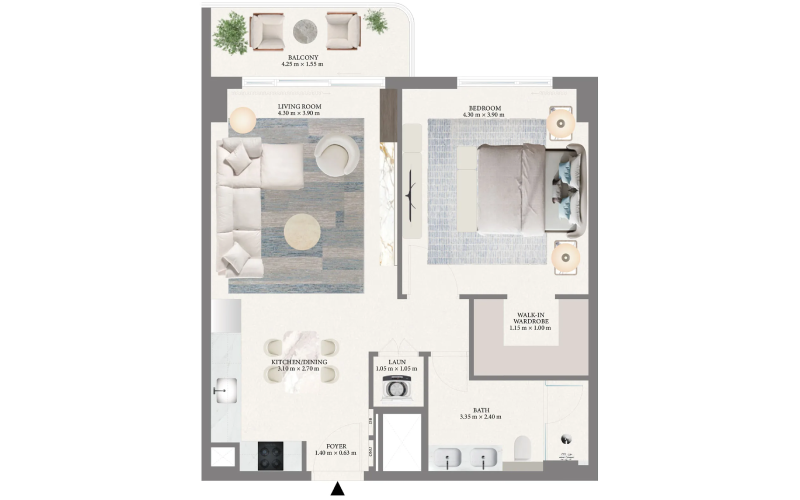 1-Bedroom Apartment