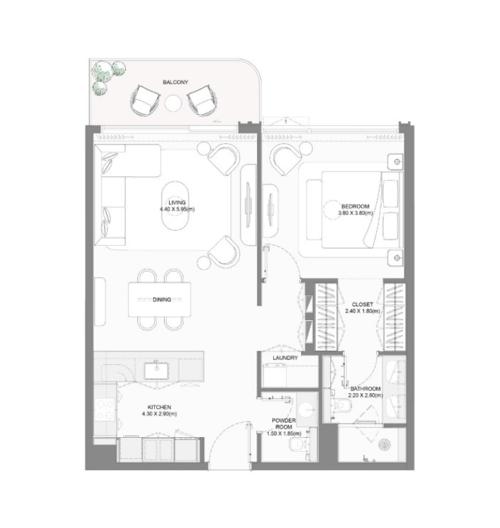 1-Bedroom Apartment