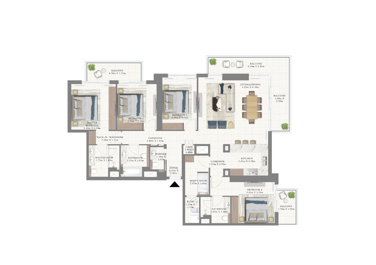 4-Bedroom Apartment