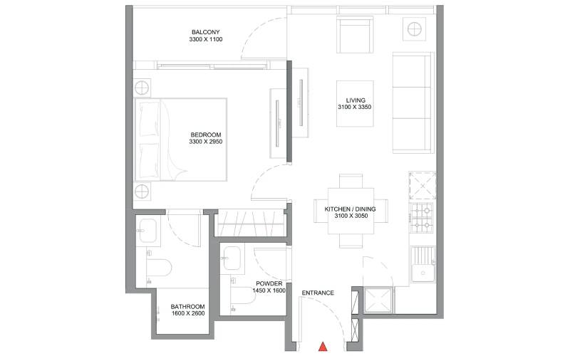 1-Bedroom Apartment