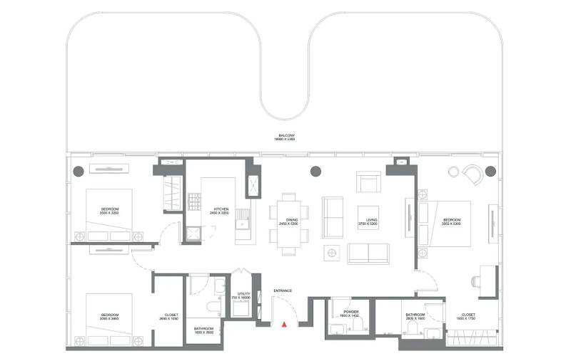 3-Bedroom Apartment