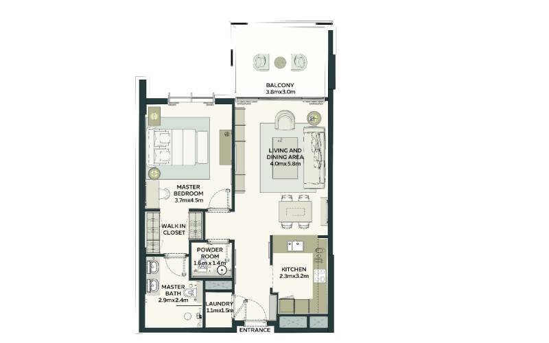 1-Bedroom Apartment