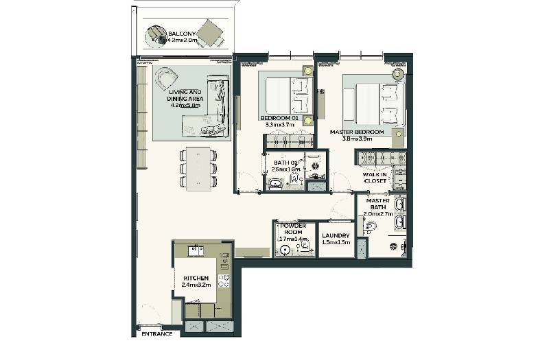 2-Bedroom Apartment