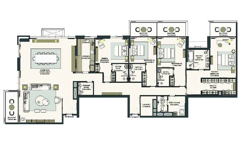 4-Bedroom Apartment